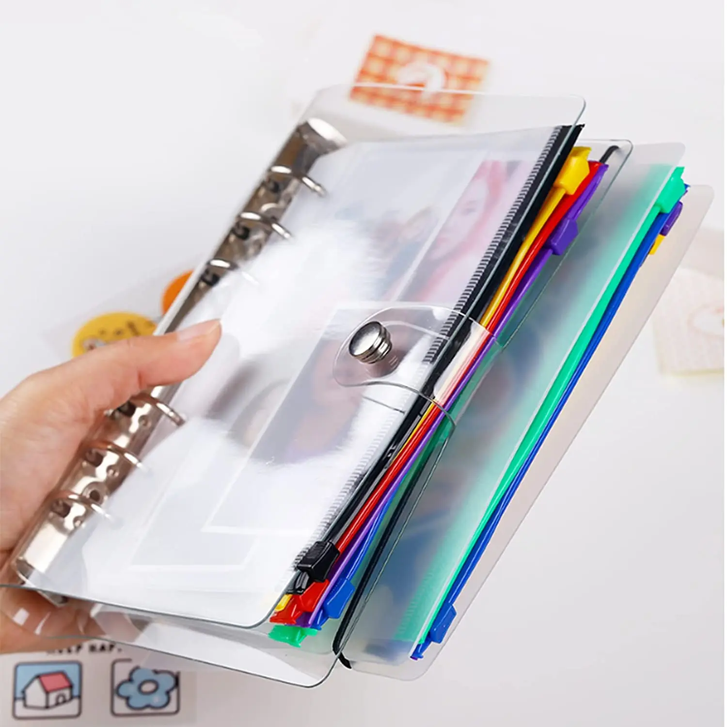 Binder PVC Ocket A6 Size Multi-Color Zipper Folder For 6-Ring Binder Notebook Binder, Waterproof
Binder PVC Ocket A6 Size Multi-Color Zipper Folder For 6-Ring Binder Notebook Binder, Waterproof
