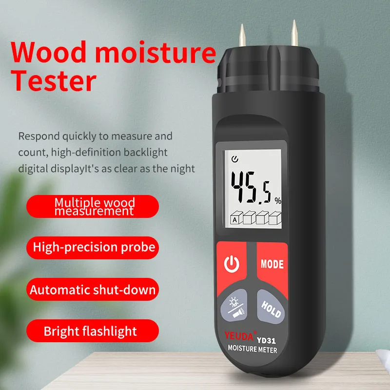 YD31 high precision needle type wood wood floor moisture meter paper moisture content detector carton moisture meter
YD31 high precision needle type wood wood floor moisture meter paper moisture content detector carton moisture meter