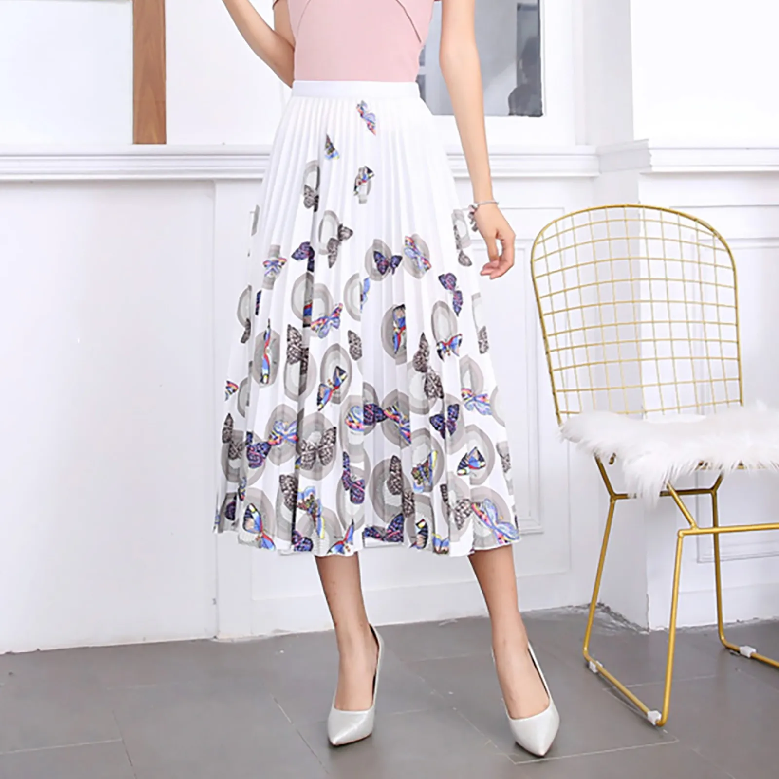 Womail Women's Fashion Casual Elastic Waist Skirt Printed Mid-length With Pleated Large Hem A-line Natural Skirts Mujer Faldas
Womail Women's Fashion Casual Elastic Waist Skirt Printed Mid-length With Pleated Large Hem A-line Natural Skirts Mujer Faldas