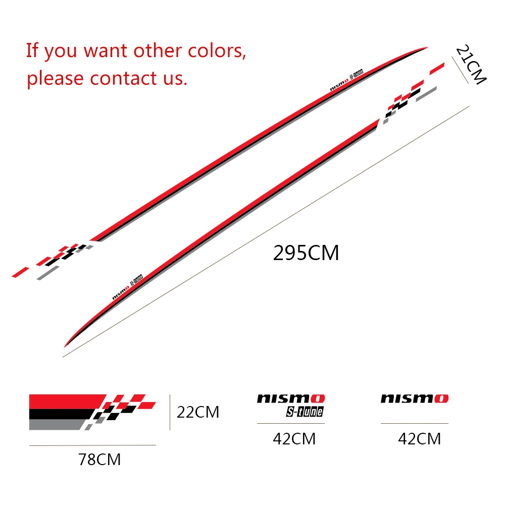 Car Whole Body Stickers For Nissan Qashqai Almera Tiida Juke X-trail Nismo Auto side Sport Styling Decals Car Tuning Accessories
Car Whole Body Stickers For Nissan Qashqai Almera Tiida Juke X-trail Nismo Auto side Sport Styling Decals Car Tuning Accessories
