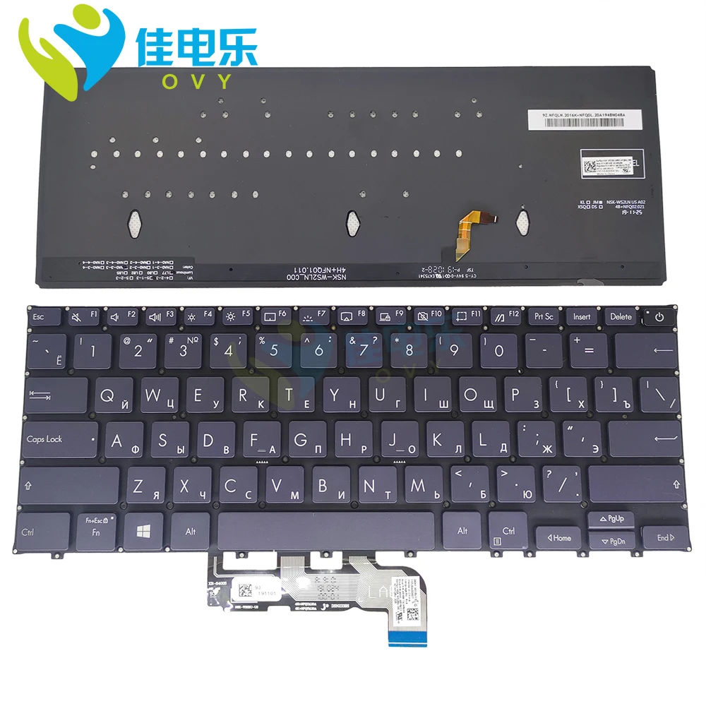OVY Russian backlit keyboard for ASUS ExpertBook B9450FA RU blue laptops Replacement keyboards 9Z.NFQBU.20R 0KNB0-1620RU00 new
OVY Russian backlit keyboard for ASUS ExpertBook B9450FA RU blue laptops Replacement keyboards 9Z.NFQBU.20R 0KNB0-1620RU00 new