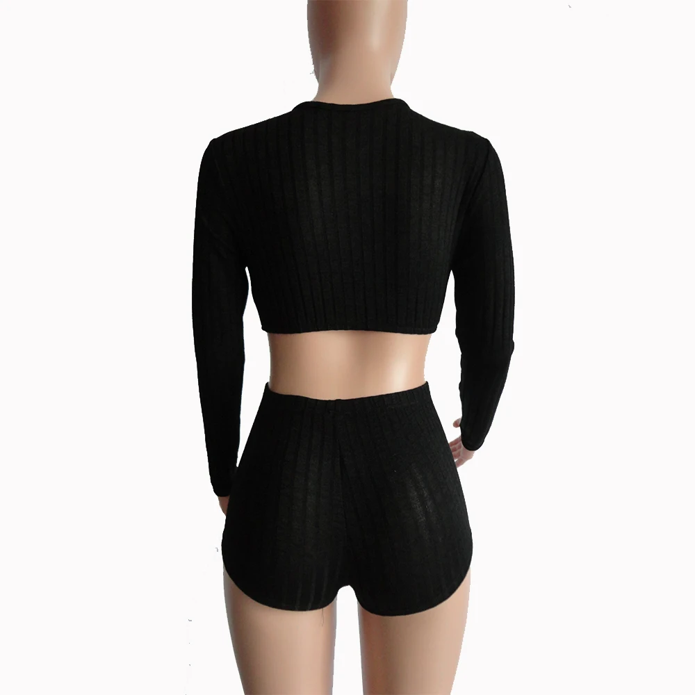 Women Sexy 2 Piece Set Elegant Long Sleeve Hollow Out Crop Top + Slim High Waist Shorts Casual Streetwear Matching Sets Outfits
Women Sexy 2 Piece Set Elegant Long Sleeve Hollow Out Crop Top + Slim High Waist Shorts Casual Streetwear Matching Sets Outfits