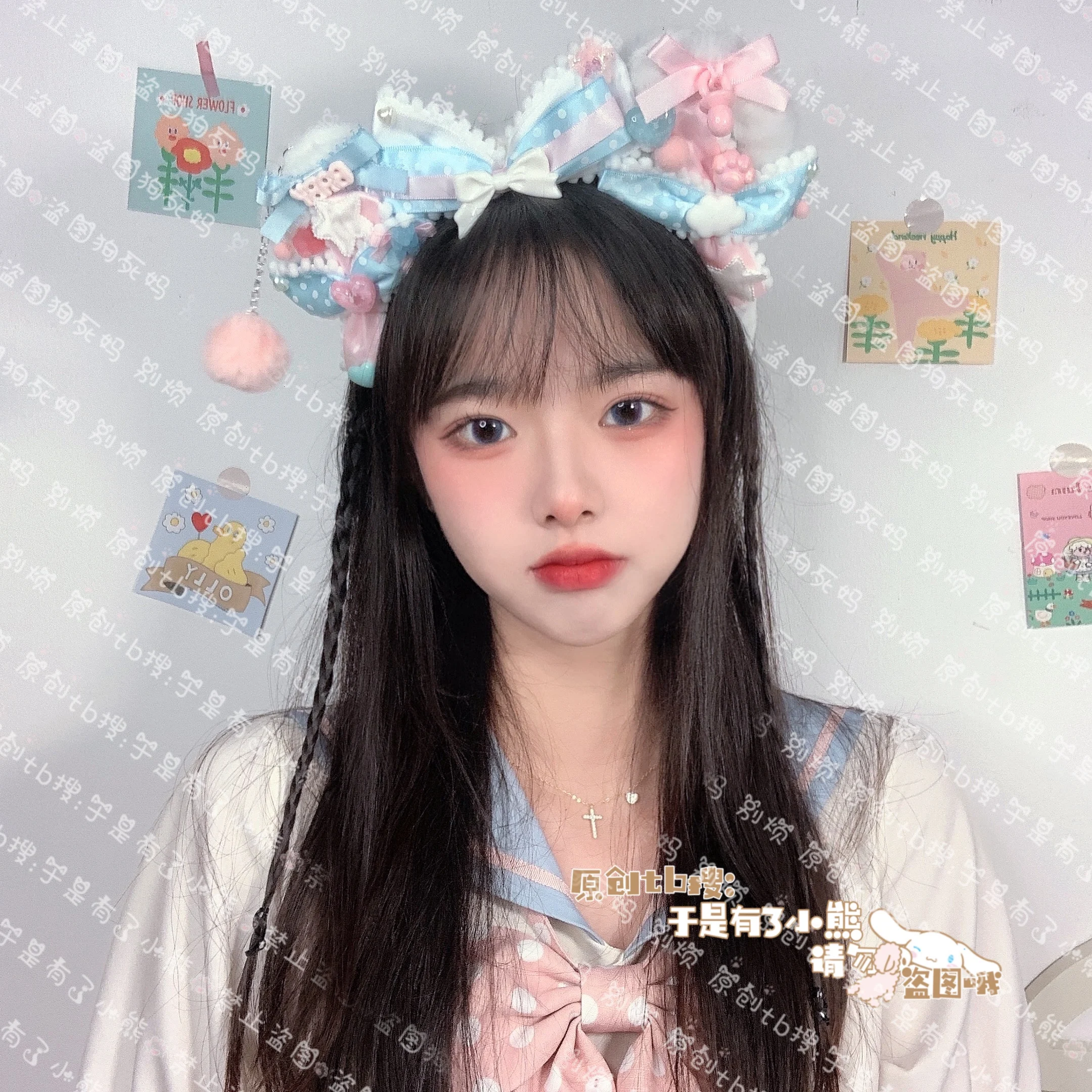 Lolita Blue Pink Bowknot Bear Ears Hair Hoop KC Plush Student Wild Soft Sister Original Sweet Girls Bowknot Handwork Headdress
Lolita Blue Pink Bowknot Bear Ears Hair Hoop KC Plush Student Wild Soft Sister Original Sweet Girls Bowknot Handwork Headdress