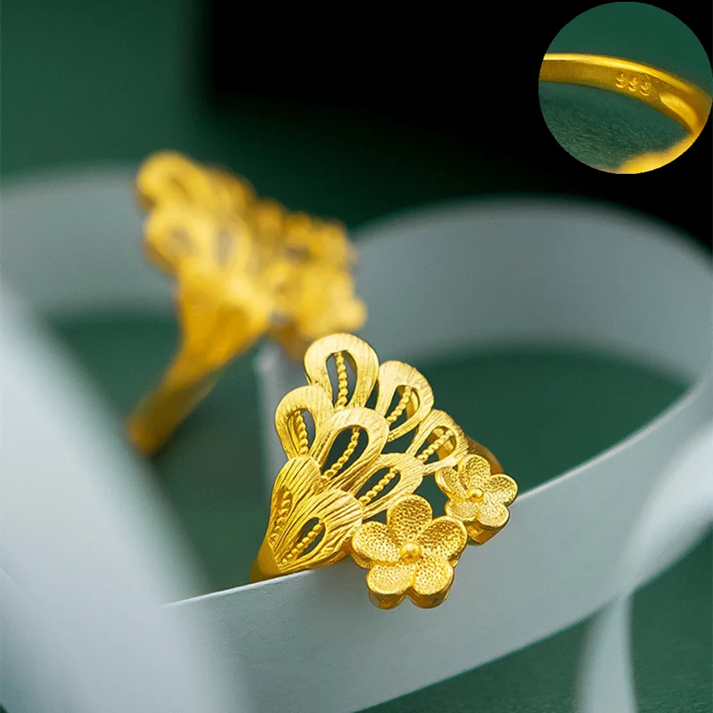 Phoenix Tail Flower 24K Gold Plated Rings for Women Brass Sweet Ethnic Gold Rings Party Wedding Engagement Daily Luxury Jewelry
Phoenix Tail Flower 24K Gold Plated Rings for Women Brass Sweet Ethnic Gold Rings Party Wedding Engagement Daily Luxury Jewelry