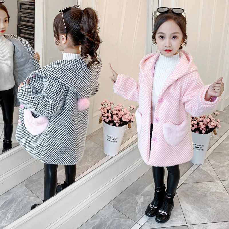 2021 New Winter Sweater Cotton Kid Outerwear Clothes Toddler Children Casual Turn-down Collar Plaid wool Coat for girls clothing
2021 New Winter Sweater Cotton Kid Outerwear Clothes Toddler Children Casual Turn-down Collar Plaid wool Coat for girls clothing