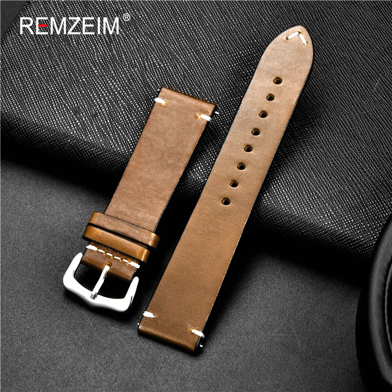 Genuine Leather Watch Strap 18mm 20mm 22mm 24mm Oil wax Leather Watchband Belt High Quality Handmade Unisex Vintage Strap
Genuine Leather Watch Strap 18mm 20mm 22mm 24mm Oil wax Leather Watchband Belt High Quality Handmade Unisex Vintage Strap