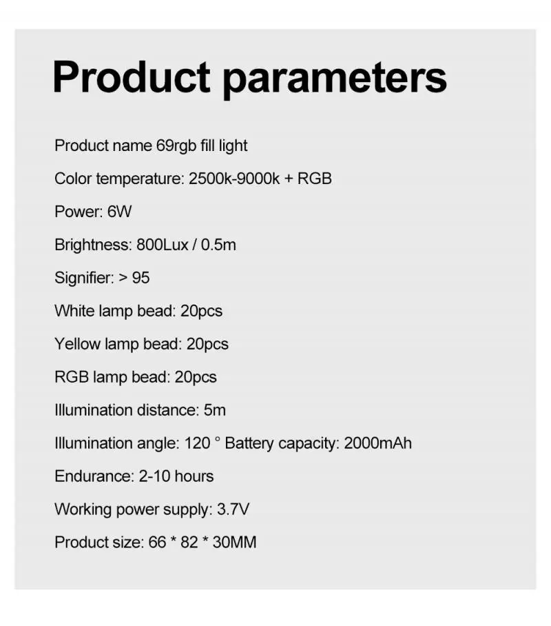 New N69 Mini RGB Video Light Lighting for Photography 2000mAh RGB LED Video Camera Light Vlog Fill Light Live U3
New N69 Mini RGB Video Light Lighting for Photography 2000mAh RGB LED Video Camera Light Vlog Fill Light Live U3