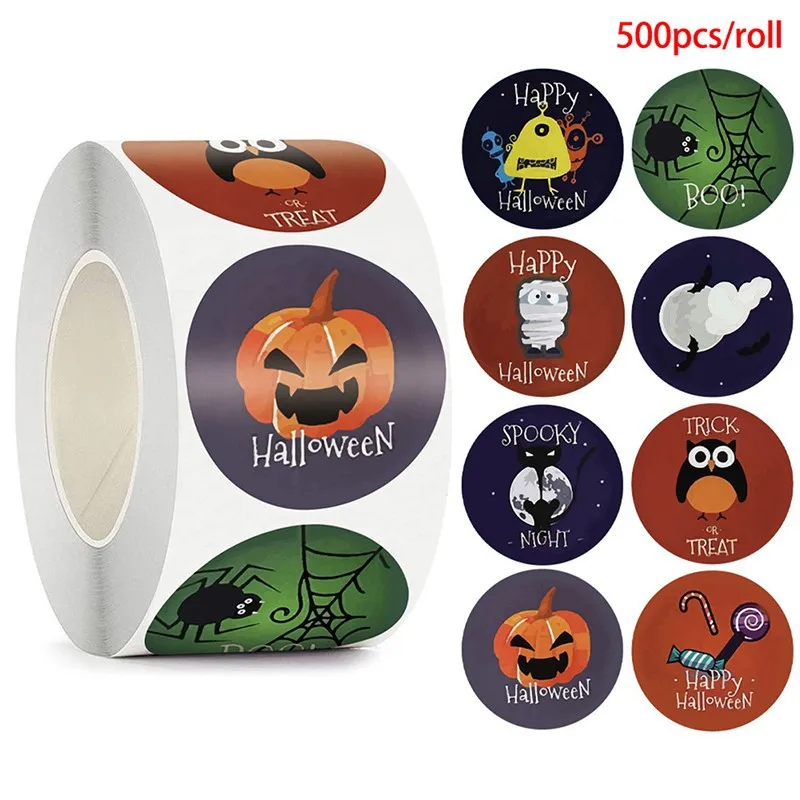 500pcs Happy Halloween Stickers Halloween Pumpkin Ghost Owl Decorative Stickers Wrapping Gift Box Label Halloween Tags
500pcs Happy Halloween Stickers Halloween Pumpkin Ghost Owl Decorative Stickers Wrapping Gift Box Label Halloween Tags