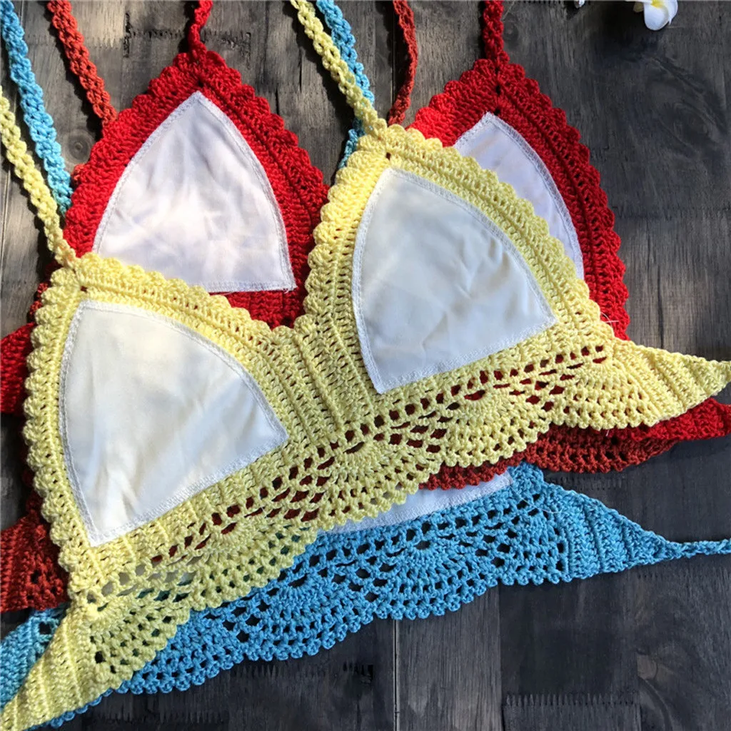 2021 New Bikini Top Woman Hollow Out Swimsuit Crochet Solid Bikini Top Sexy Swimming Bra Large Female Swimwear Plus Size S-XL
2021 New Bikini Top Woman Hollow Out Swimsuit Crochet Solid Bikini Top Sexy Swimming Bra Large Female Swimwear Plus Size S-XL