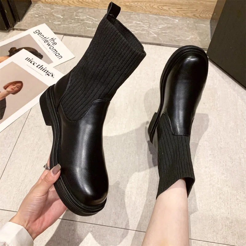 Autumn Style Flying Knit Women's Boots, Low-heel Socks and Short Boots 35-43 Wedges Chunky Boots Women Boots Furry Heels
Autumn Style Flying Knit Women's Boots, Low-heel Socks and Short Boots 35-43 Wedges Chunky Boots Women Boots Furry Heels