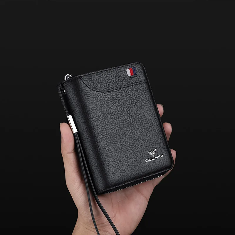 Short leather pickup bag men's fashion card holder coin pocket light and large capacity card cover
Short leather pickup bag men's fashion card holder coin pocket light and large capacity card cover