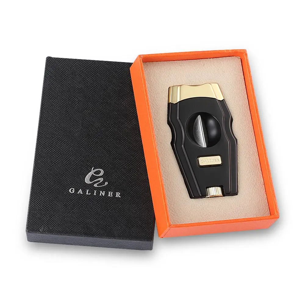GALINER Cigar V Cutter Sharp Stainless Steel Double Blades Guillotine V-Cut Cigar Cutter Gift Box Portable Smoking Accessories
GALINER Cigar V Cutter Sharp Stainless Steel Double Blades Guillotine V-Cut Cigar Cutter Gift Box Portable Smoking Accessories
