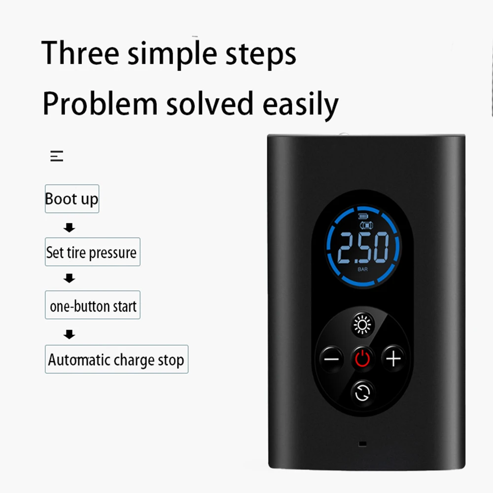 Portable Car Tyre Inflator LED Lighting Tire Inflatable Pump Portable Air Compressor For Cars Wheels Bicycle Tires Electric
Portable Car Tyre Inflator LED Lighting Tire Inflatable Pump Portable Air Compressor For Cars Wheels Bicycle Tires Electric