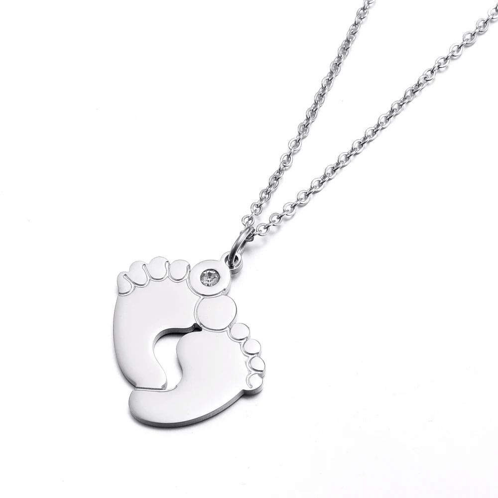 Stainless Steel Feet Pendant Necklaces For Women Red Blue Pink CZ Fashion Jewelry Gift 2022 New Collares Bijoux Femme
Stainless Steel Feet Pendant Necklaces For Women Red Blue Pink CZ Fashion Jewelry Gift 2022 New Collares Bijoux Femme