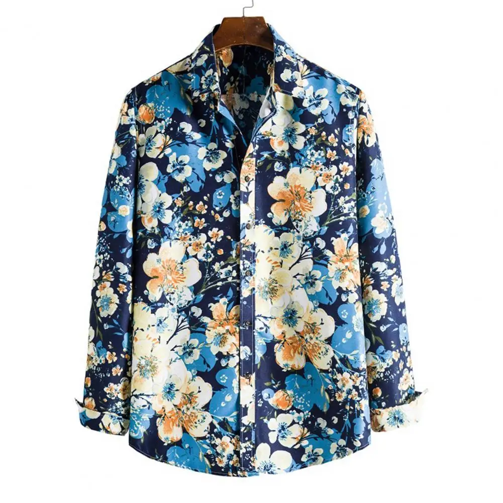 Men Shirt Floral Print Buttons Summer Long Sleeve Turndown Collar Buttons Lapel Skin-friendly Top Floral Print Lapel Shirt
Men Shirt Floral Print Buttons Summer Long Sleeve Turndown Collar Buttons Lapel Skin-friendly Top Floral Print Lapel Shirt