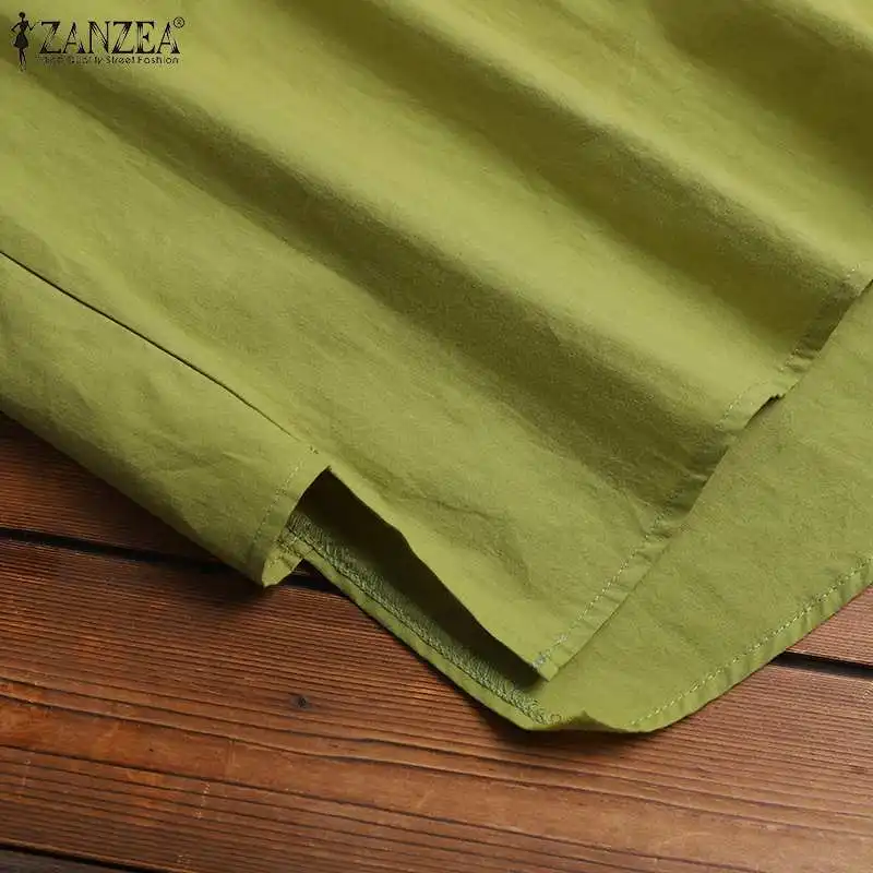 Vintage Women Blouse ZANZEA 2021 Spring Soild Cotton Office Lady Shirts Casual Female High Low Top Blusa Femininas Plus Size 5XL
Vintage Women Blouse ZANZEA 2021 Spring Soild Cotton Office Lady Shirts Casual Female High Low Top Blusa Femininas Plus Size 5XL