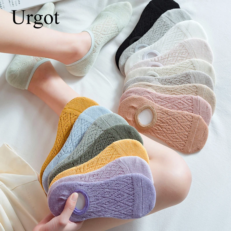 Urgot 5 Pairs/Set Women Silicone non-slip invisible Socks Summer Solid Color Mesh Ankle Boat Socks Female Cotton Slipper No show
Urgot 5 Pairs/Set Women Silicone non-slip invisible Socks Summer Solid Color Mesh Ankle Boat Socks Female Cotton Slipper No show