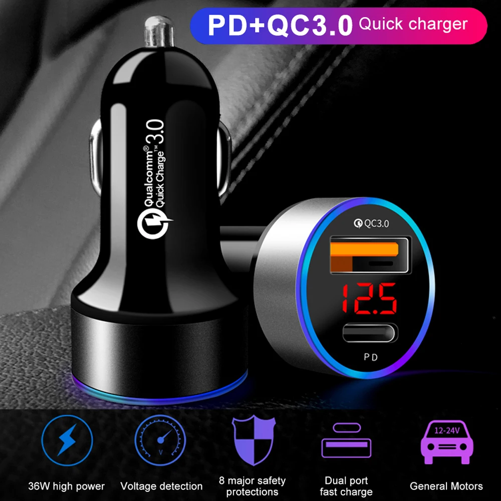 Автомобильное зарядное устройство PD + QC3.0 с цифровым дисплеем, быстрая зарядка, стандартное многофункциональное автомобильное зарядное уст...
Автомобильное зарядное устройство PD + QC3.0 с цифровым дисплеем, быстрая зарядка, стандартное многофункциональное автомобильное зарядное уст...