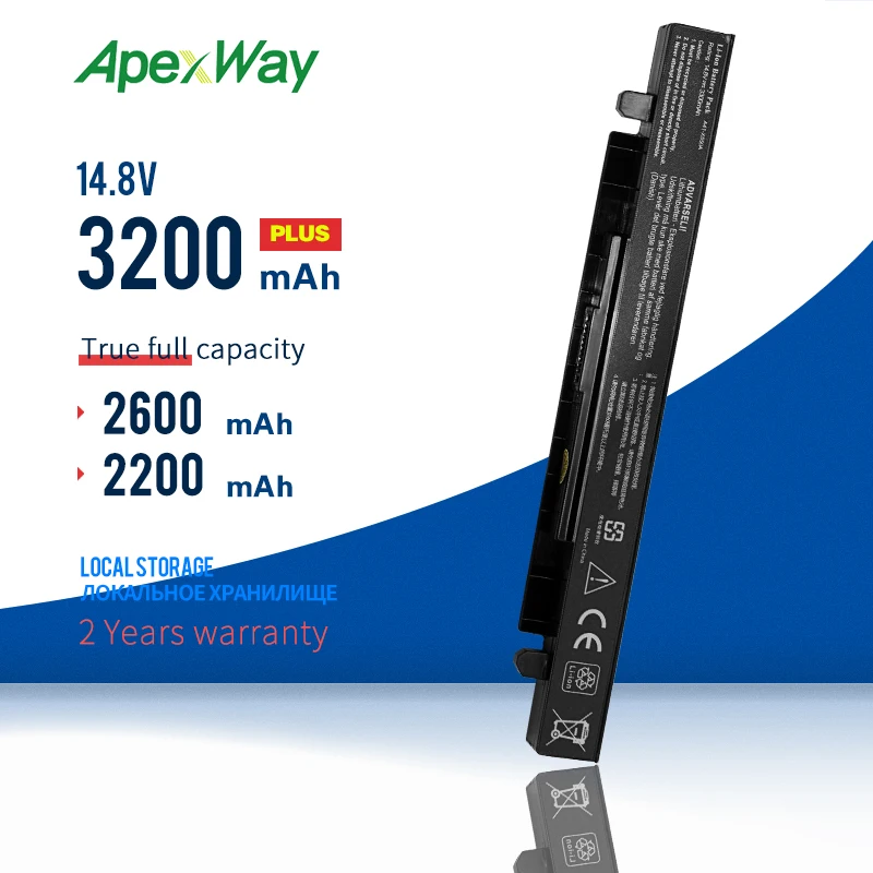 Apexway A41-X550A Laptop Battery for ASUS A41-X550 X450 X550 X550C X550B X550V X450C X550CA X452EA X452C
Apexway A41-X550A Laptop Battery for ASUS A41-X550 X450 X550 X550C X550B X550V X450C X550CA X452EA X452C