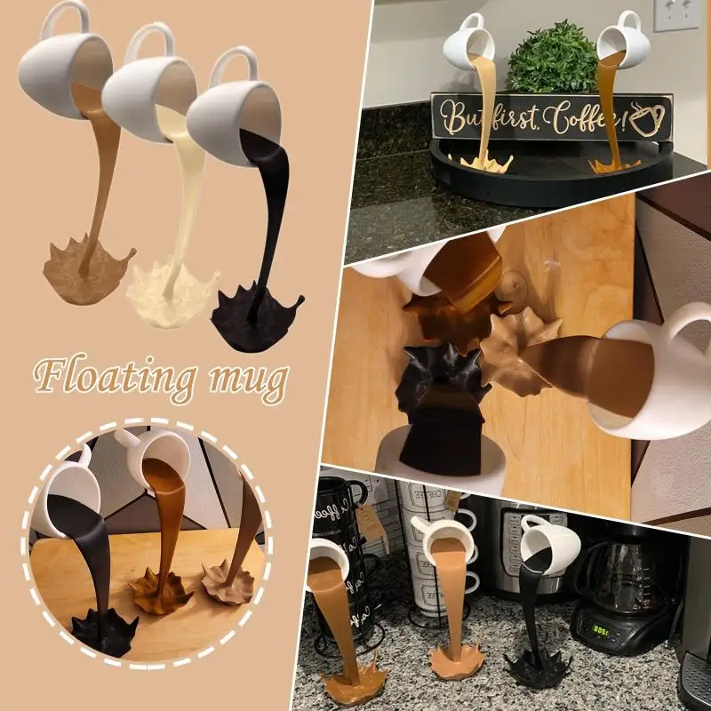 Floating Spilling Coffee Cup Sculpture Kitchen Decoration Spilling Hanging Pouring Splash Creative Desktop Home Decor Ornaments
Floating Spilling Coffee Cup Sculpture Kitchen Decoration Spilling Hanging Pouring Splash Creative Desktop Home Decor Ornaments