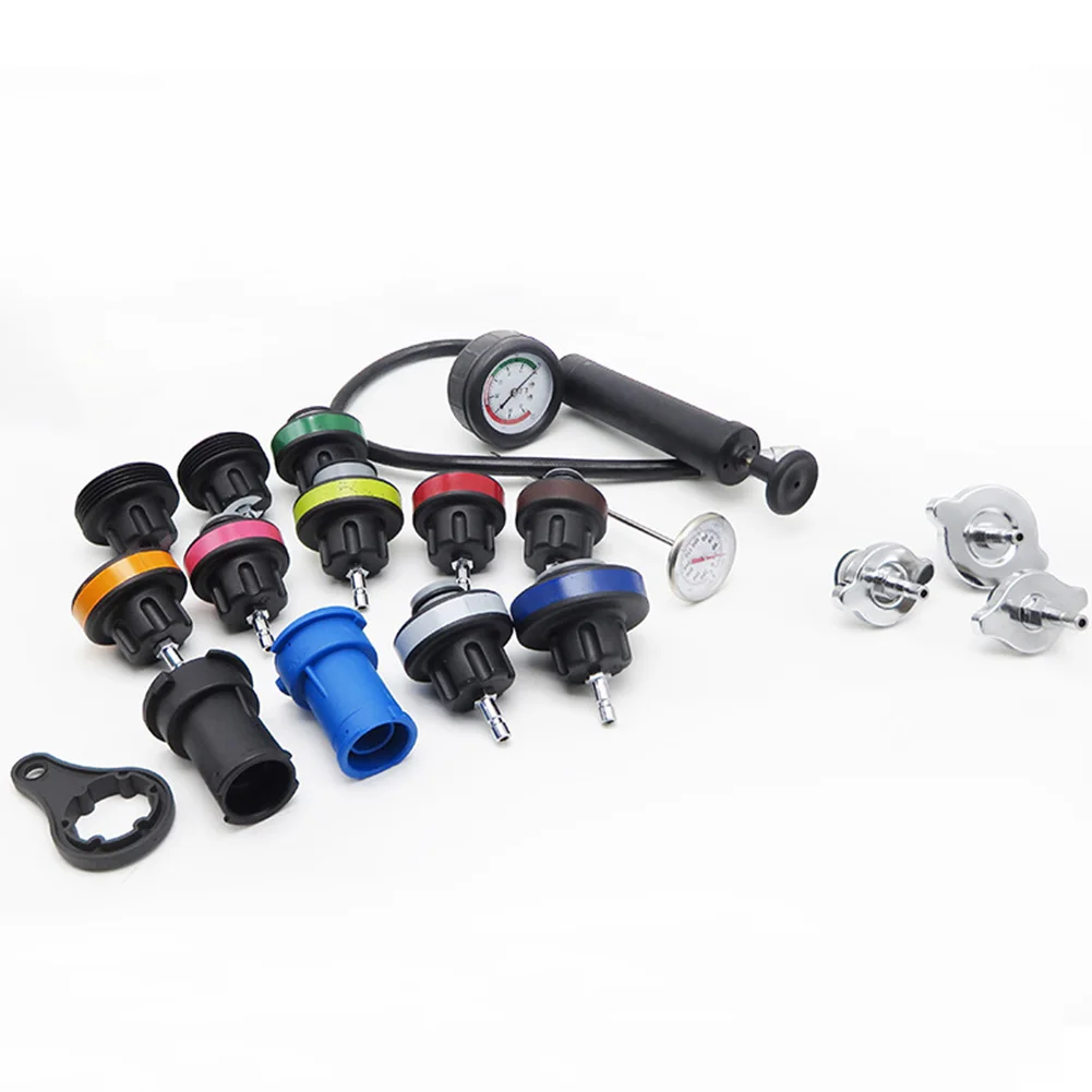 18pcs/set DIY Tool Leak Detector Pressure Compression Tester Easy To Use Auto Rustproof Kit Car Repair Water Tank Cooling System
18pcs/set DIY Tool Leak Detector Pressure Compression Tester Easy To Use Auto Rustproof Kit Car Repair Water Tank Cooling System