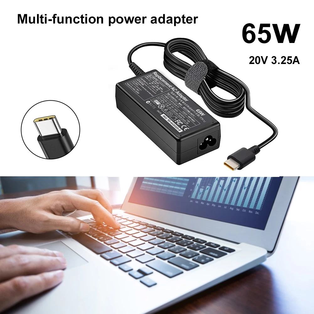 65W USB C Charger for Laptops 20V 3.25A AC Power Adapter for Lenovo, HP, Dell, Asus, Lenovo, Xiaomi, Huawei
65W USB C Charger for Laptops 20V 3.25A AC Power Adapter for Lenovo, HP, Dell, Asus, Lenovo, Xiaomi, Huawei