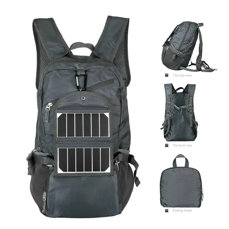 Travel Fishing Cycling Sport Backpack Solar Power Rechargeable Folding Sports Bag for Outdoor Camping 18L with 2000mAh Battery
Travel Fishing Cycling Sport Backpack Solar Power Rechargeable Folding Sports Bag for Outdoor Camping 18L with 2000mAh Battery