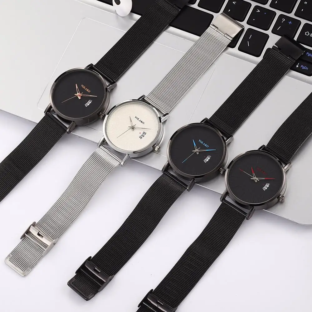 YALAKO Fashion Casual Men's Watches Steel Mesh Band Quartz Wristwatch Auto Date Male Clock Simple Sport Gift erkek kol saati
YALAKO Fashion Casual Men's Watches Steel Mesh Band Quartz Wristwatch Auto Date Male Clock Simple Sport Gift erkek kol saati