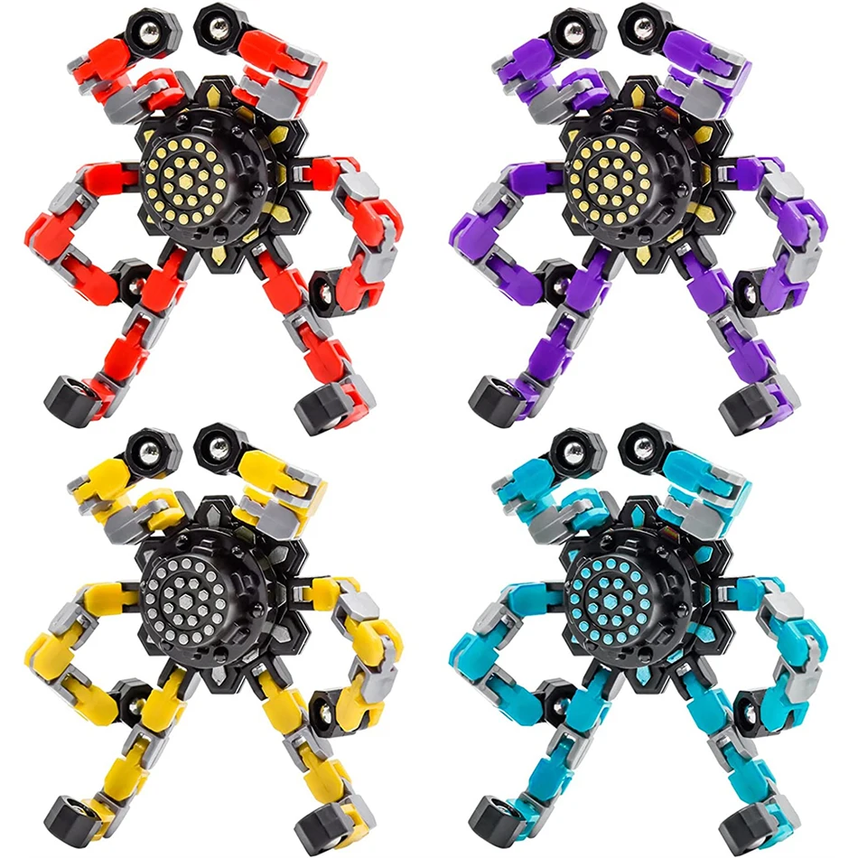 4 PCS Fidget Spinner Sensory Toys Creative Top Spinning Stress Relief Hand ToyTransformable Chain Mechanical for Adults and Kids
4 PCS Fidget Spinner Sensory Toys Creative Top Spinning Stress Relief Hand ToyTransformable Chain Mechanical for Adults and Kids