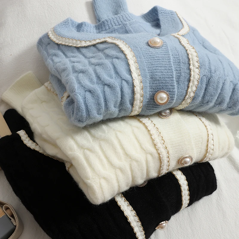 Женский однобортный Кардиган с длинным рукавом, элегантный кардиган с круглым вырезом и золотистой оборкой, 2021
Женский однобортный Кардиган с длинным рукавом, элегантный кардиган с круглым вырезом и золотистой оборкой, 2021