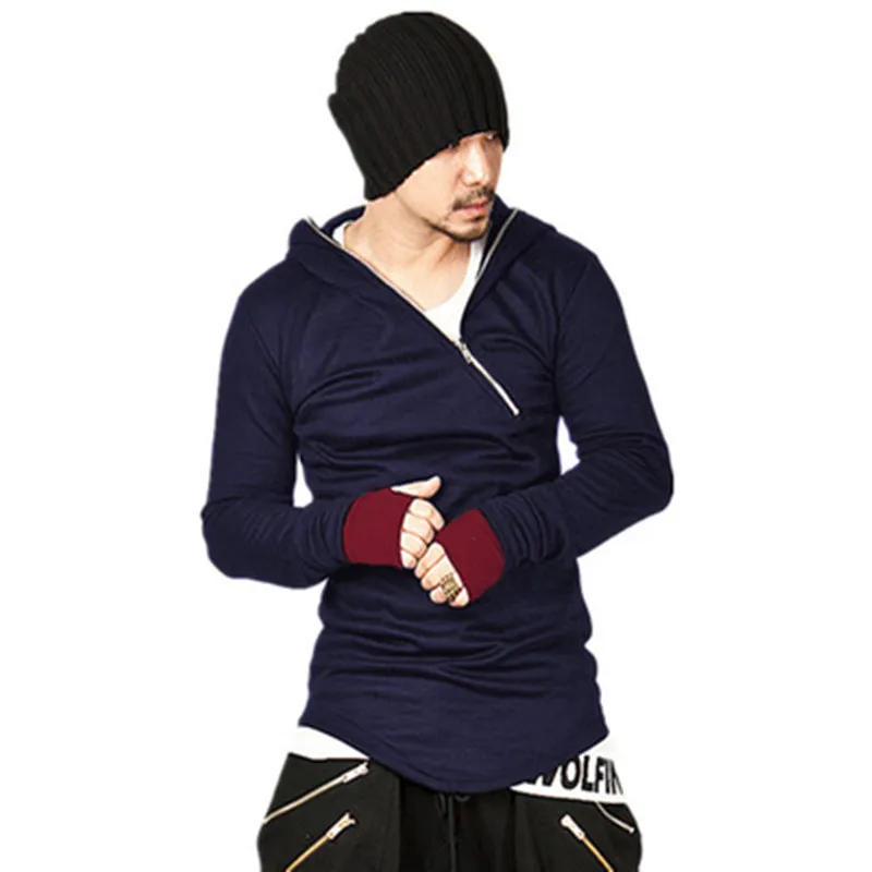 Spring Solid Color Young Men's Irregular Diagonal Zipper and Gloves Trendy Hooded Sweater Windbreaker Run Sports Wear Men Gym
Spring Solid Color Young Men's Irregular Diagonal Zipper and Gloves Trendy Hooded Sweater Windbreaker Run Sports Wear Men Gym