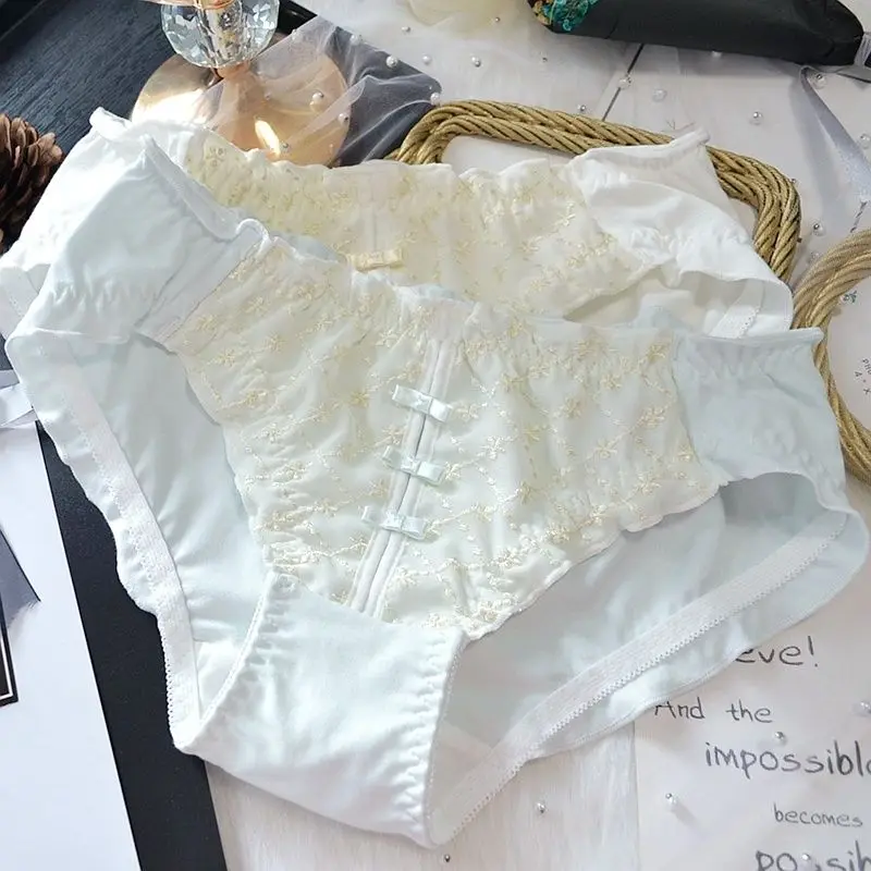 2022 New Cute Girl Pure Cotton European Palace Luxury Ladies Panties With Bow Low Waist High Quality Cotton Stretch Panties
2022 New Cute Girl Pure Cotton European Palace Luxury Ladies Panties With Bow Low Waist High Quality Cotton Stretch Panties