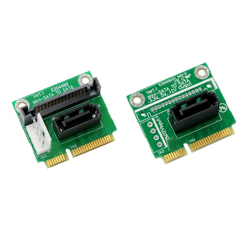 

mSATA to SATA Converter Card Mini SATA to 7Pin SATA Adapter Metal Extension Bracket Half-size for 2.5" & 3.5" HDD SSD Hard Drive
