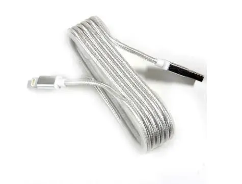IPhone Mesh Shaped Colorful Steel Charger Data Cable-Silver
IPhone Mesh Shaped Colorful Steel Charger Data Cable-Silver