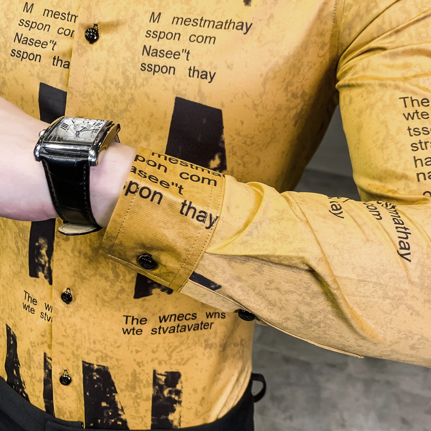 Slim Print Letter Fit Long Sleeve Dress Shirts Club Party Streetwear Social Tuxedo Clothing Mens Office Wear Luxury Men Shirt
Slim Print Letter Fit Long Sleeve Dress Shirts Club Party Streetwear Social Tuxedo Clothing Mens Office Wear Luxury Men Shirt