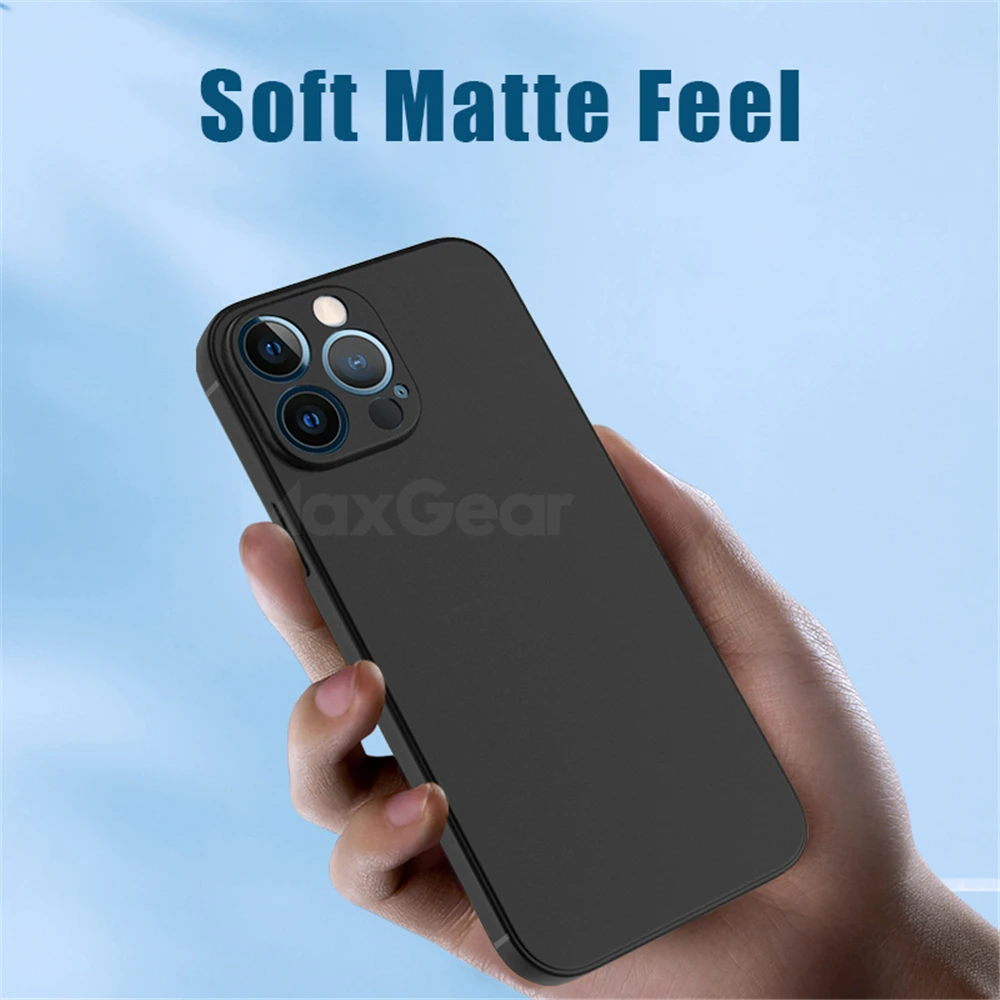 Матовый ультратонкий силиконовый чехол для iphone 12 13 11 Pro Max Mini X XS XR 7 8 6 S Plus SE 2020