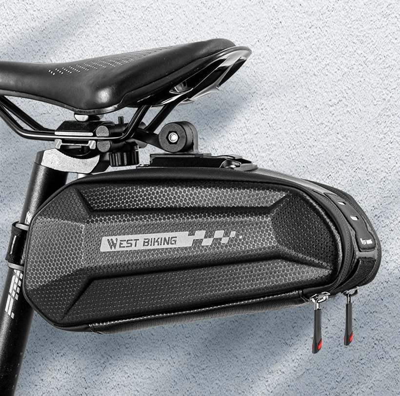 WEST BIKING Waterproof Reflective Bicycle Bag MTB Road Bike Saddle Bag Hard Shell Silicone Bicycle Tail Bag Bike Accessories 
WEST BIKING Waterproof Reflective Bicycle Bag MTB Road Bike Saddle Bag Hard Shell Silicone Bicycle Tail Bag Bike Accessories