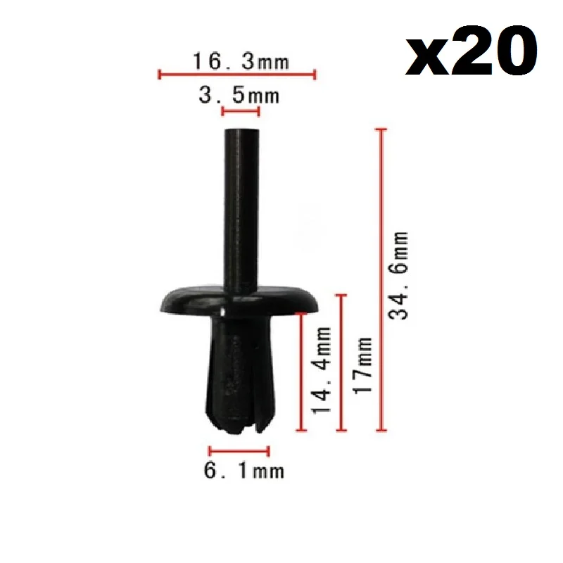 20pcs Nylon For Volvo Bumper Cover Retainer Clip Rivet Fastener 740 & 760 1993-On 1268176-3
20pcs Nylon For Volvo Bumper Cover Retainer Clip Rivet Fastener 740 & 760 1993-On 1268176-3