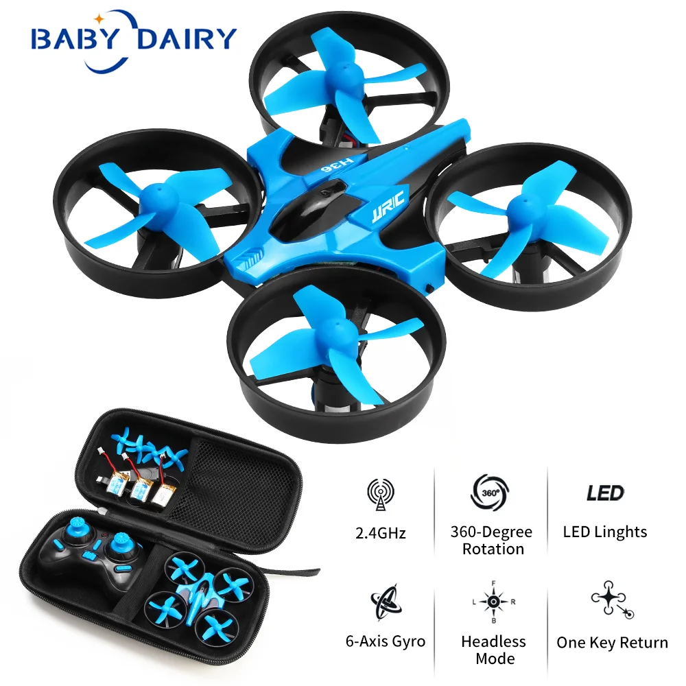BABY DAIRY H36 RC Mini Drone Helicopter 4CH UFO Quadcopter Drone Headless 6Axis One Key Return 360 degree Flip LED Rc Toys Boys
BABY DAIRY H36 RC Mini Drone Helicopter 4CH UFO Quadcopter Drone Headless 6Axis One Key Return 360 degree Flip LED Rc Toys Boys