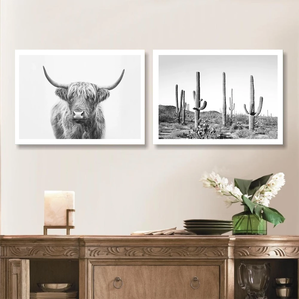 Canvas Painting Animal Wall Art Highland Bull Posters and Prints Wall Cactus Land Pictures for Living Room Decoration Home Decor
Canvas Painting Animal Wall Art Highland Bull Posters and Prints Wall Cactus Land Pictures for Living Room Decoration Home Decor