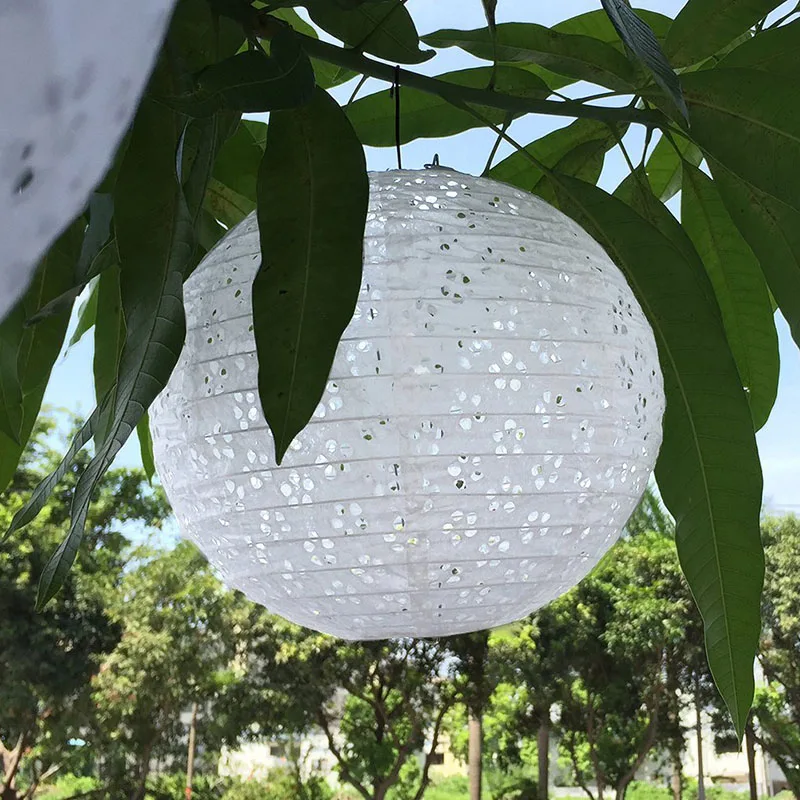 10 шт./лот &quot25 см белые круглые японские Китайские бумажные фонарики-шарики Luminaria
