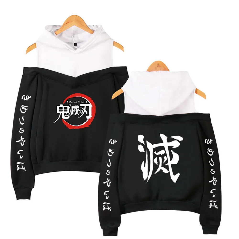 Trendy Anime Demon Slayer Kimetsu no Yaiba Hoodie girls Women Off Shoulder Sweatshirts Nezuko Kamado Cosplay Costumes Clothes
Trendy Anime Demon Slayer Kimetsu no Yaiba Hoodie girls Women Off Shoulder Sweatshirts Nezuko Kamado Cosplay Costumes Clothes