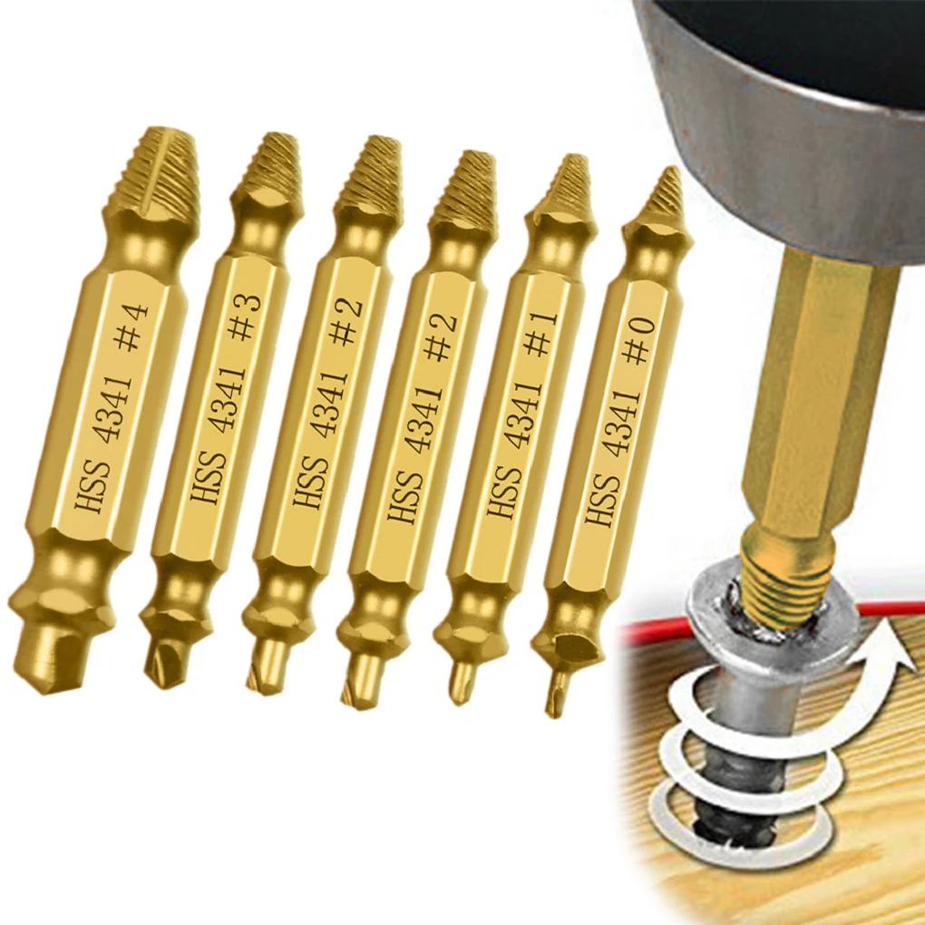 5/6 PCS Damaged Screw Extractor Drill Bit Set Stripped Broken Screw Bolt Remover Extractor Easily Take Out Demolition Tools
5/6 PCS Damaged Screw Extractor Drill Bit Set Stripped Broken Screw Bolt Remover Extractor Easily Take Out Demolition Tools