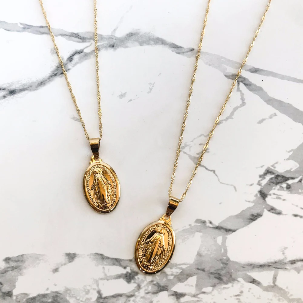 Virgin Mary Necklaces For Women Gold Silver Chains Necklace Fashion Jewelry Catholic Jewelry Gold Medallion Necklace
Virgin Mary Necklaces For Women Gold Silver Chains Necklace Fashion Jewelry Catholic Jewelry Gold Medallion Necklace