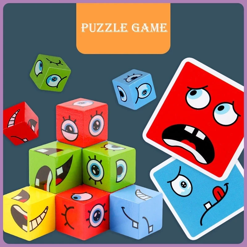 New Montessori Expression Puzzle Face Change Cube Building Blocks Toys Early Learning Educational Match Toy for Children Gift
New Montessori Expression Puzzle Face Change Cube Building Blocks Toys Early Learning Educational Match Toy for Children Gift