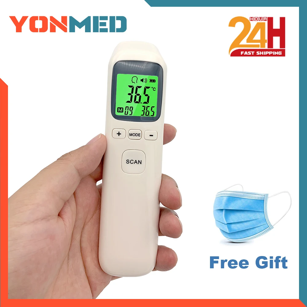 

Бесконтактный цифровой инфракрасный термометр YonMed, прибор для измерения температуры лба, температура тела у взрослых, детей и малышей