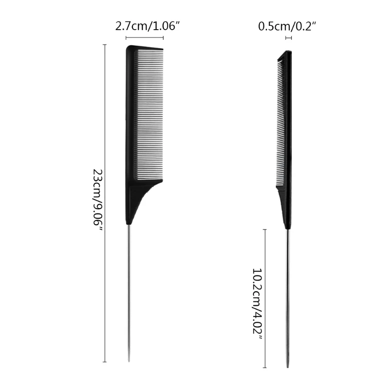 A0ND 3pcs Fine Tooth Rat Tail Combs Pintail Barber Styling Comb for Women Anti Static Hairdressing Tool 
A0ND 3pcs Fine Tooth Rat Tail Combs Pintail Barber Styling Comb for Women Anti Static Hairdressing Tool