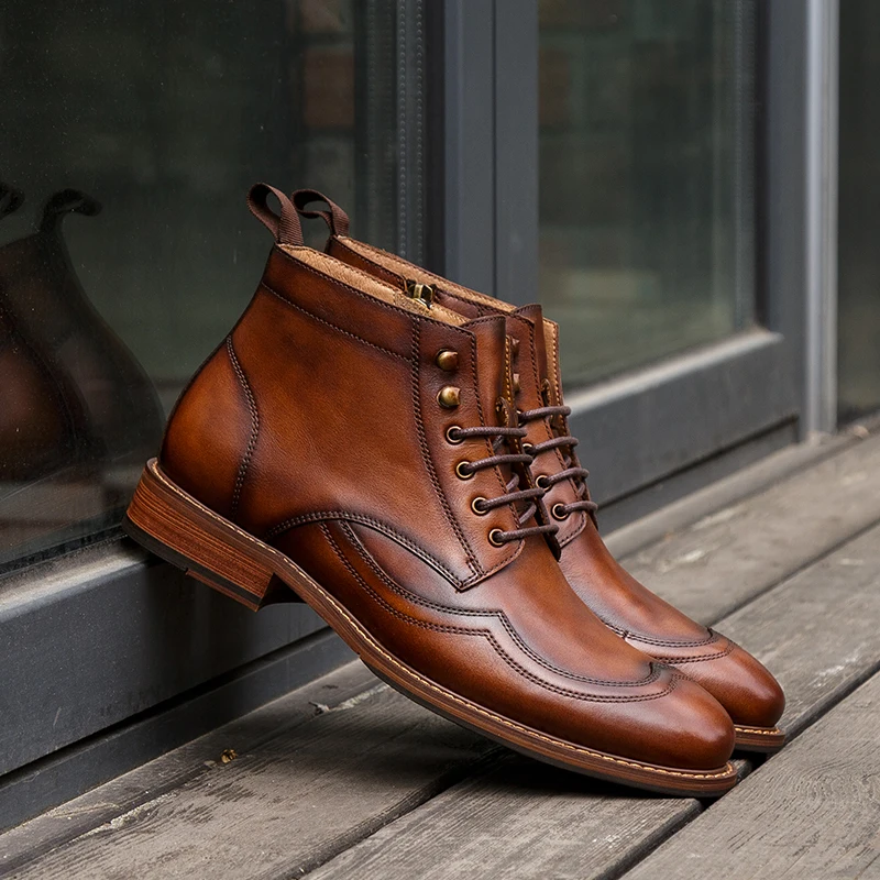 QYFCIOUFU Quality Genuine Leather Zip Men Boots Fashion Casual Ankle Boots Riding Outdoor Working Lace Up Martins Boots Shoe
QYFCIOUFU Quality Genuine Leather Zip Men Boots Fashion Casual Ankle Boots Riding Outdoor Working Lace Up Martins Boots Shoe