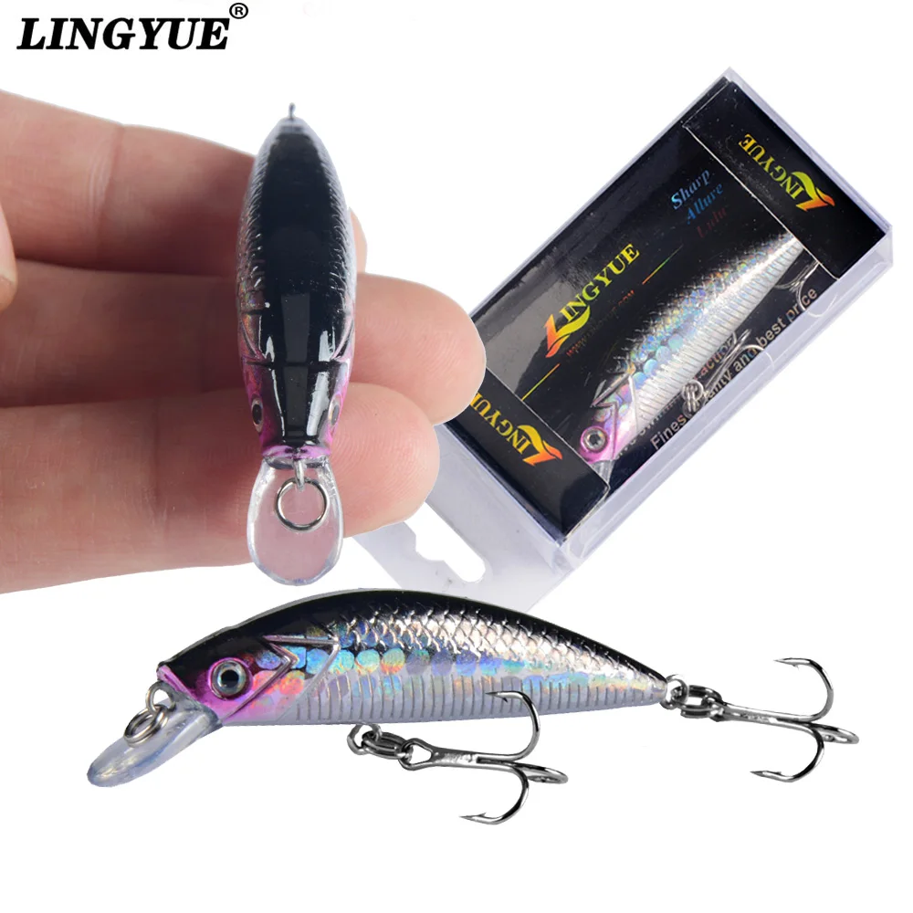 LINGYUE 60mm 6g sinking Hot Fishing Lure Trout Mini minnow Wobbler Fishing Tackle Freshwater Crank Artificial Hard Bait
LINGYUE 60mm 6g sinking Hot Fishing Lure Trout Mini minnow Wobbler Fishing Tackle Freshwater Crank Artificial Hard Bait
