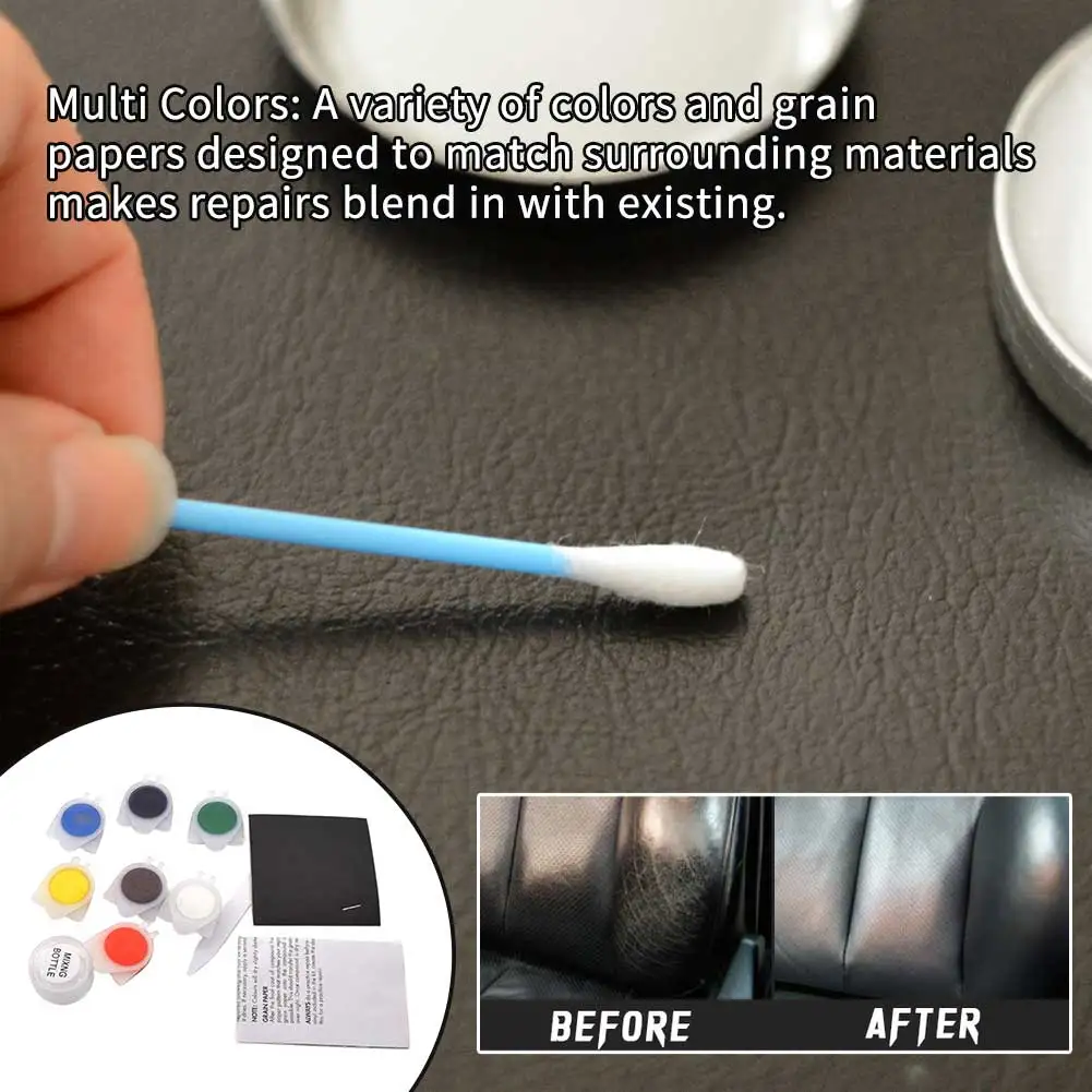 Touch Up Restore Car Seat Sofa Scratch Leather Vinyl Repair Kit Couch Fix Tool Refurbish DIY Universal Cuts Rips Cracks Coats 
Touch Up Restore Car Seat Sofa Scratch Leather Vinyl Repair Kit Couch Fix Tool Refurbish DIY Universal Cuts Rips Cracks Coats